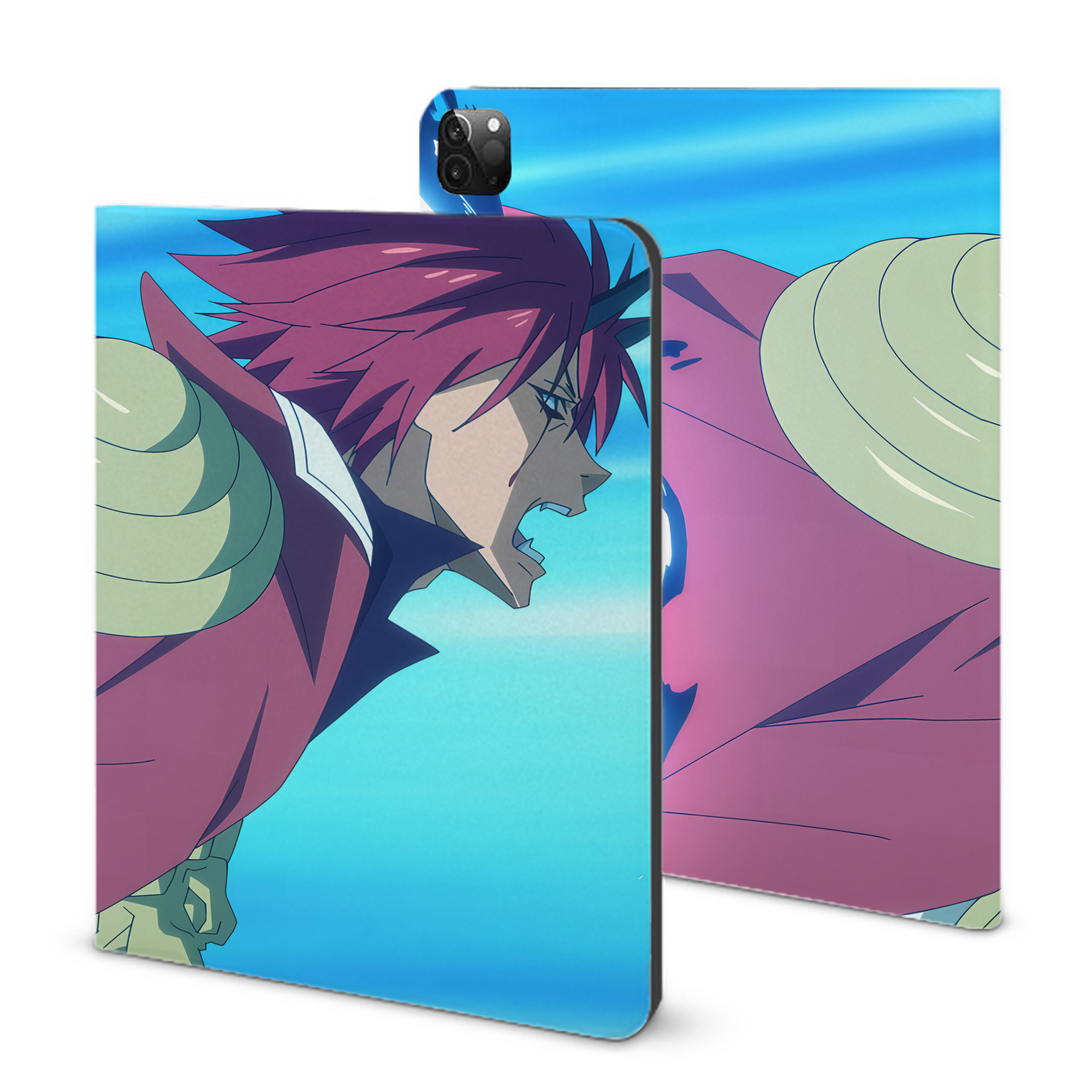 （画像用） 転スラ Regarding Reincarnated to Slime IPadケース ペンホルダー付き ブックスタイルデザイン